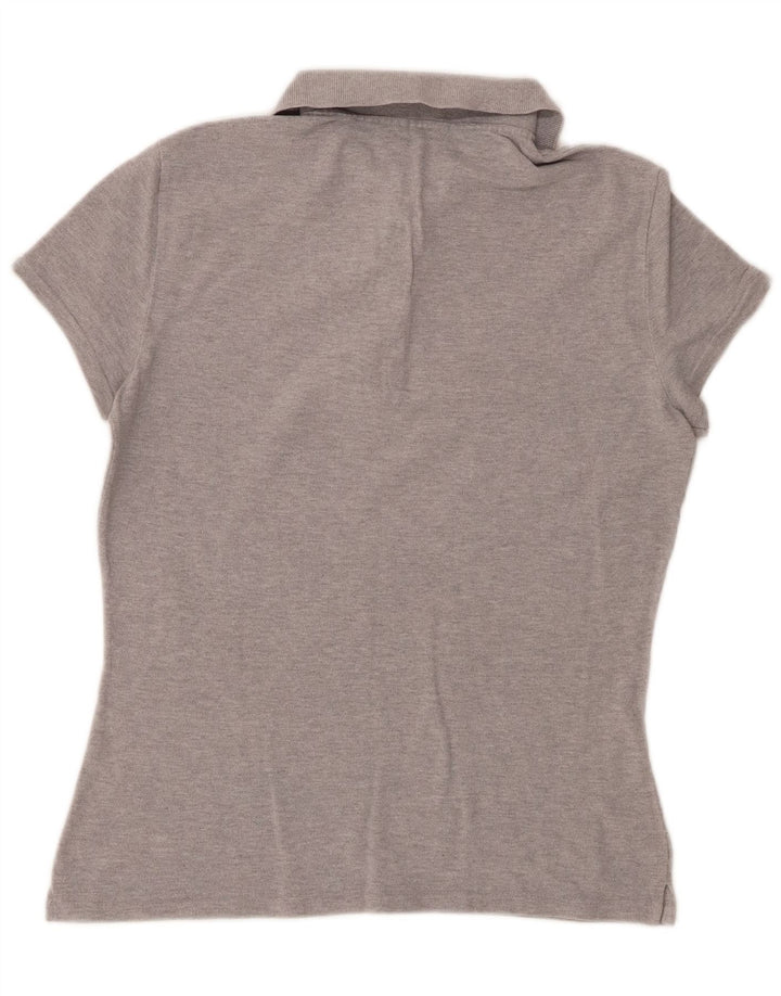 Camisa polo feminina Benetton UK 12 cinza médio