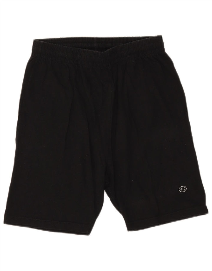 Shorts esportivos masculinos Champion médio algodão preto