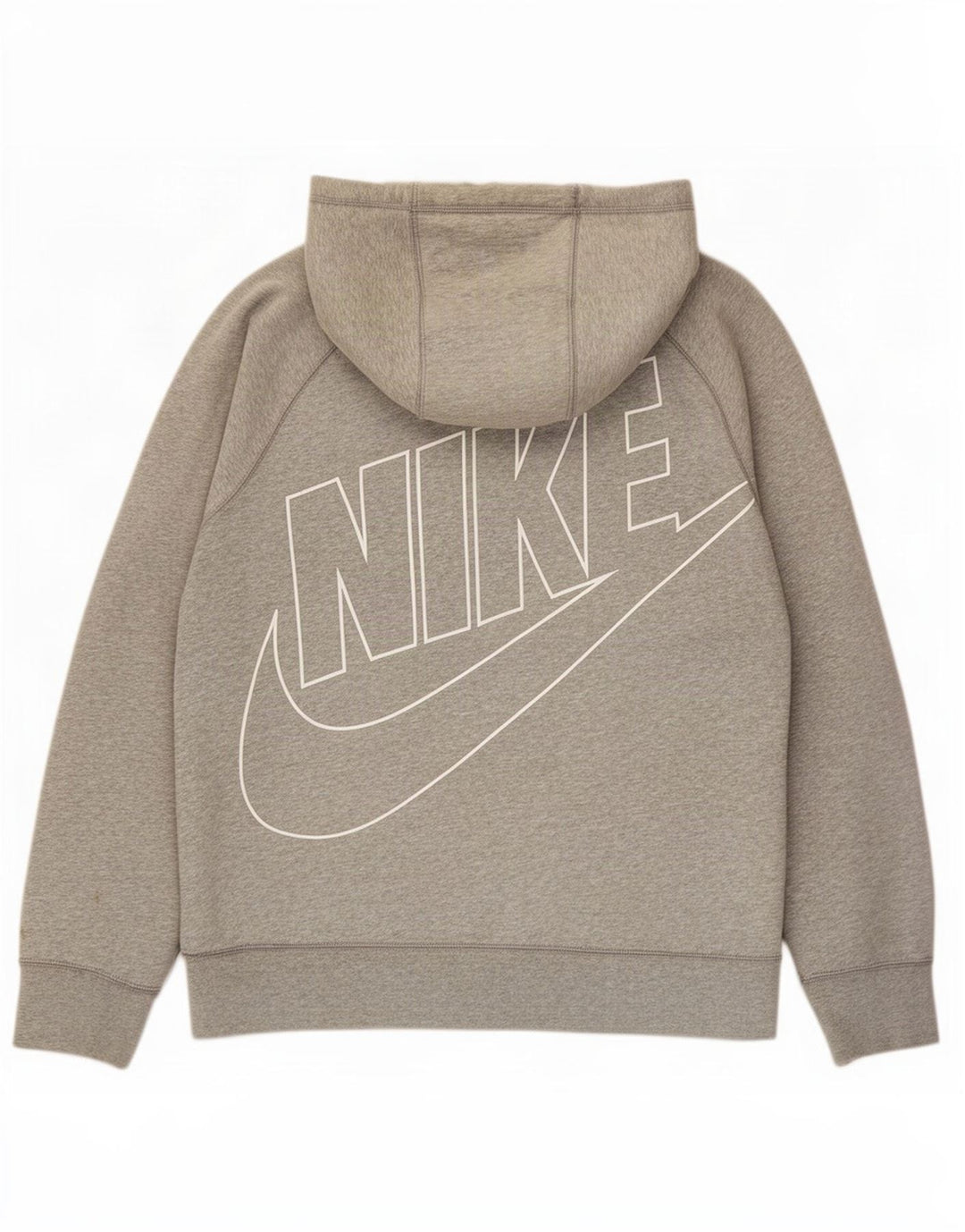 Suéter masculino Nike Graphic Zip com capuz grande algodão cinza
