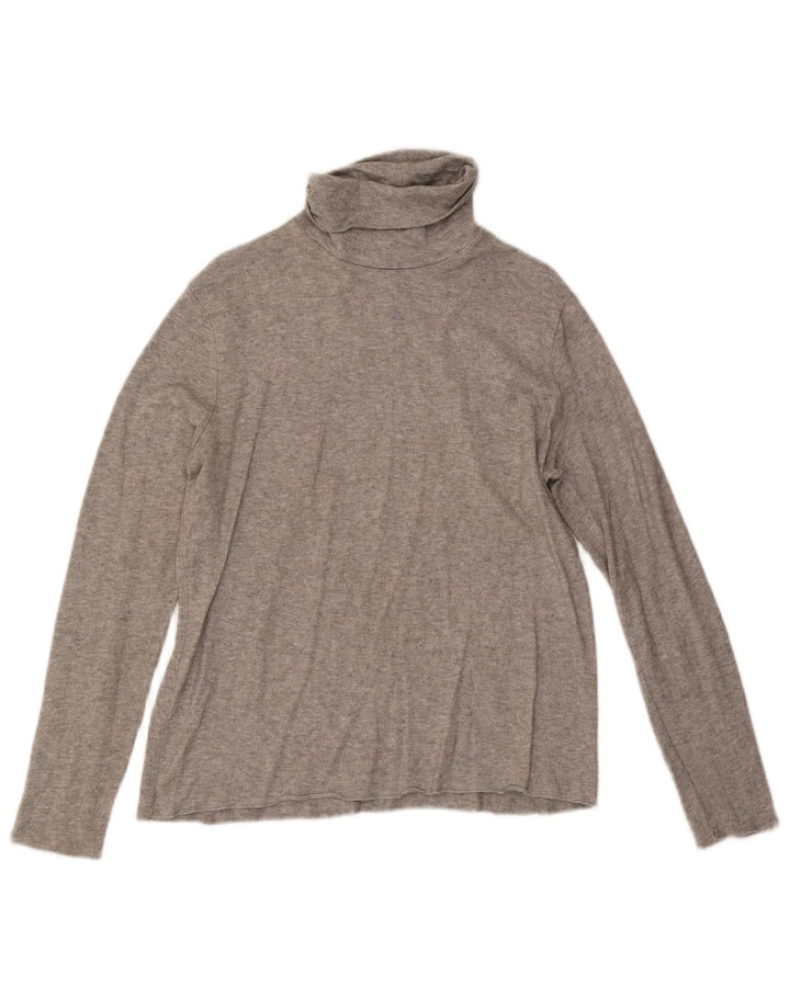 Top feminino Zara manga comprida UK 18 XL cinza
