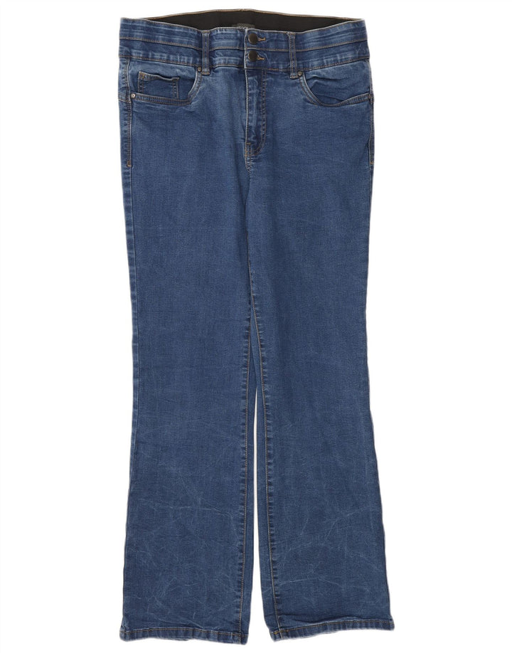 Calça jeans feminina Marks & Spencer Autograph Bootcut Reino Unido 14 grande W32 L29 azul