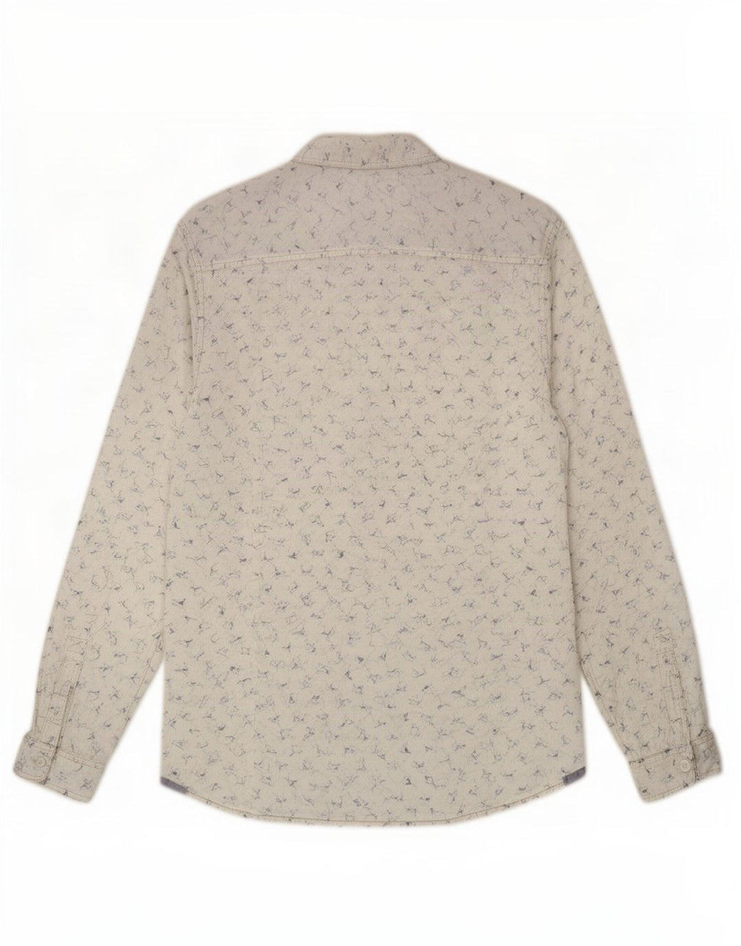 White Stuff Mens Camisa Slim Fit Algodão Animal Estampado Médio