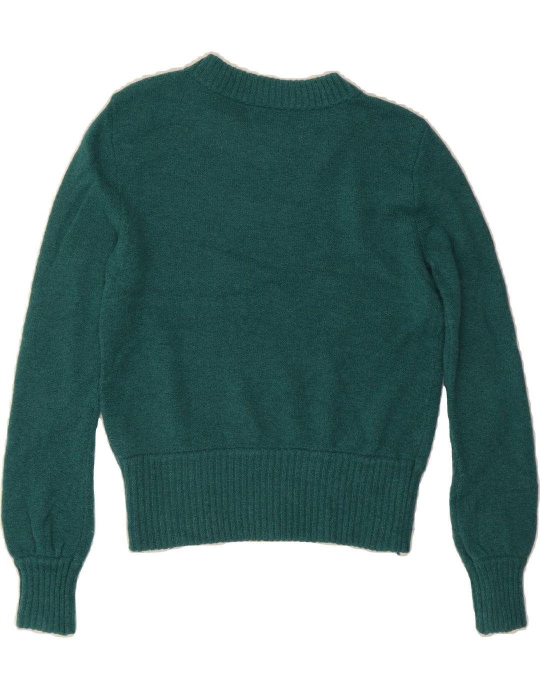 J. CREW Womens Oversized Crop Crew Neck Jumper Sweater UK 2 2XS Green Vintage J. Crew and Second-Hand J. Crew from Messina Hembry 