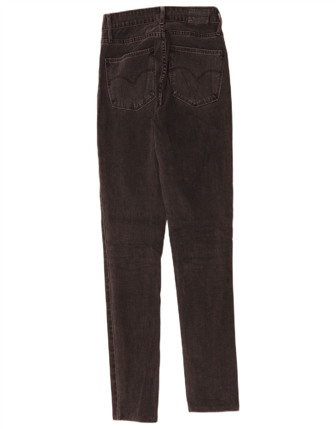 Calça jeans feminina LEVI'S 721 cintura alta skinny W26 L30 algodão cinza