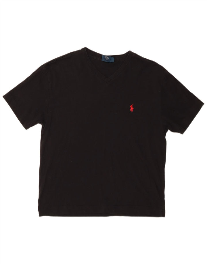 Camiseta masculina Polo Ralph Lauren top pequeno algodão preto