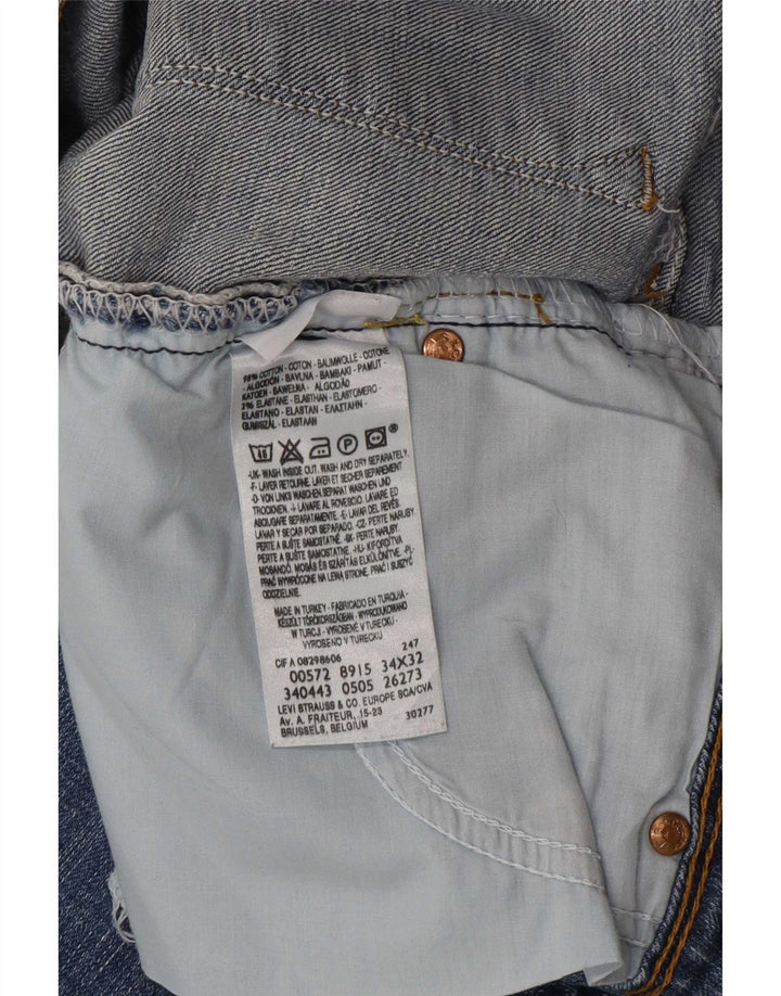 Calça jeans feminina Levi's 572 Bootcut W34 L29 azul algodão