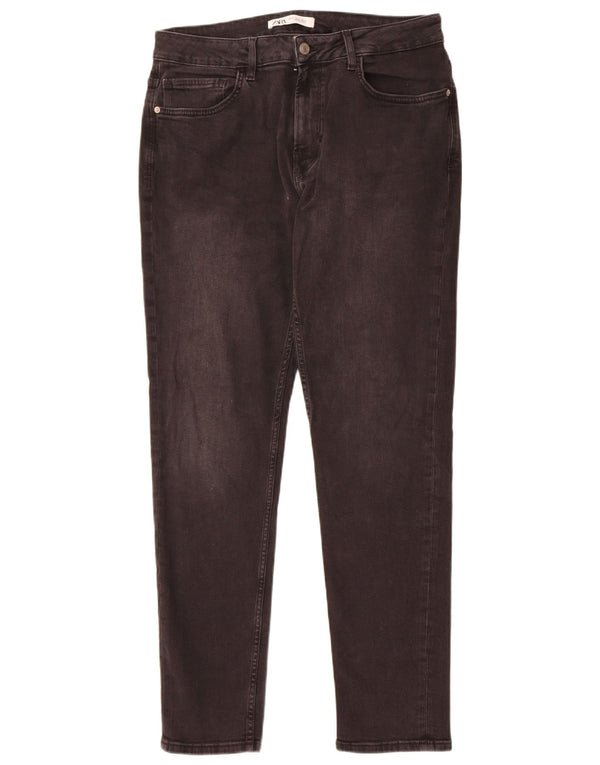 Zara Mens Slim Jeans EU 42 Grande W32 L31 Algodão Preto