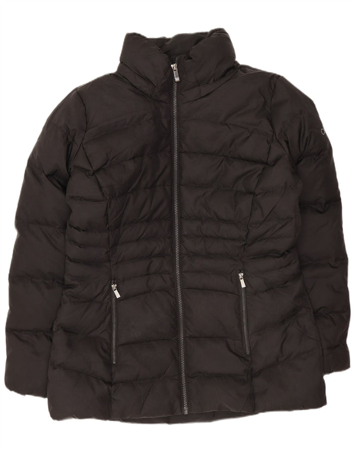 Jaqueta acolchoada feminina Calvin Klein UK 10 poliéster preto pequeno