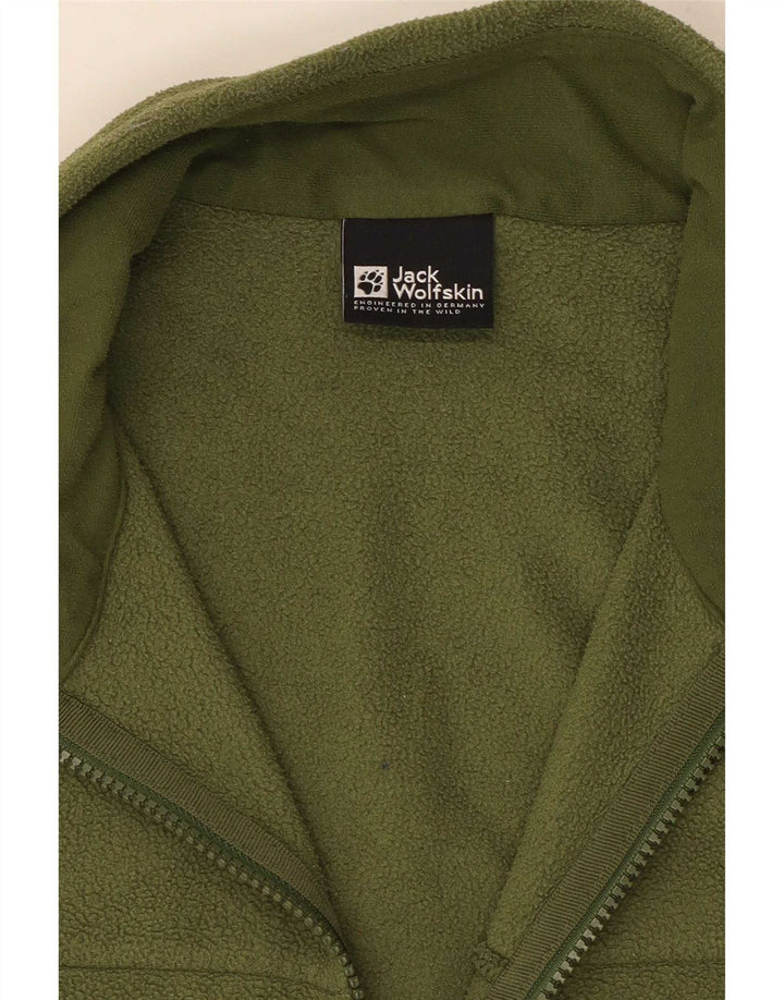 Jaqueta masculina de lã Jack Wolfskin UK 38 poliéster verde médio