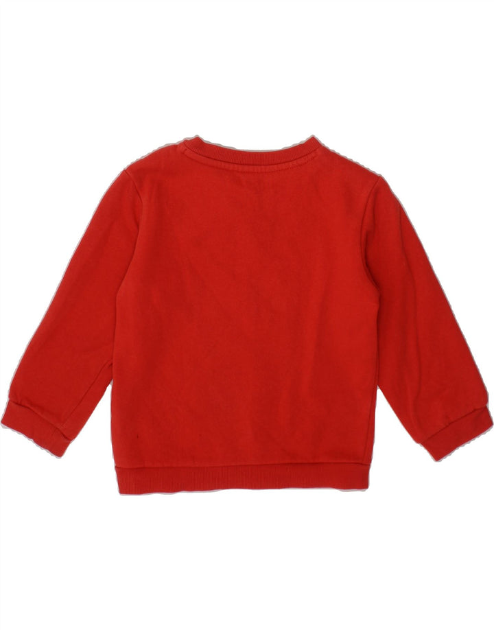 ADIDAS Baby Girls Graphic Sweatshirt Jumper 12-18 Months Orange Cotton Vintage Adidas and Second-Hand Adidas from Messina Hembry 