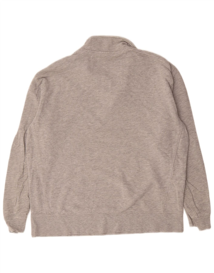Suéter masculino Zara com zíper e gola grande cinza