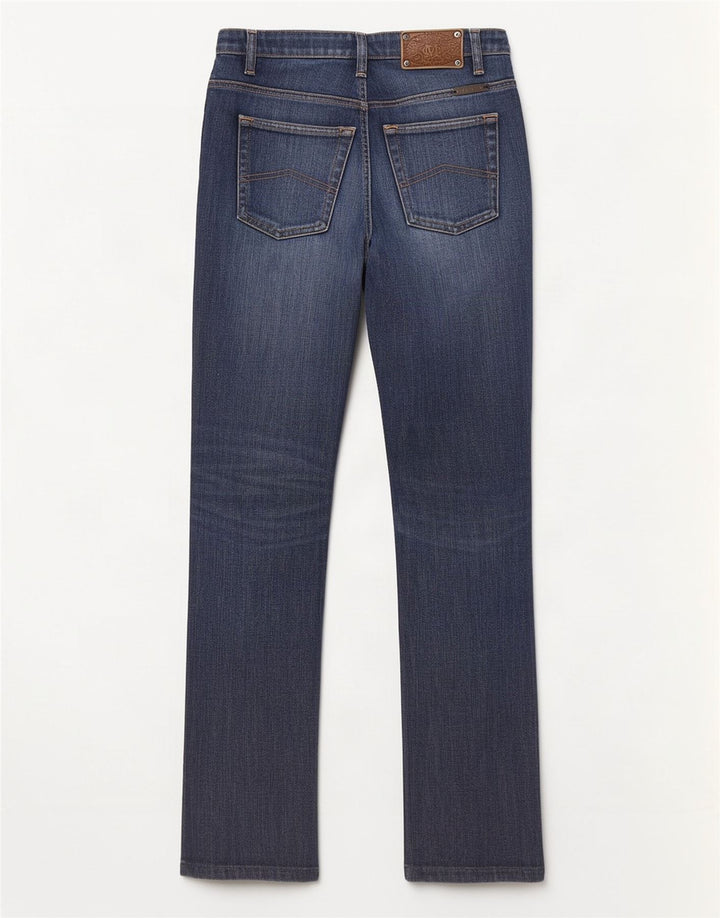 Marlboro Classics feminino jeans retos desgastados W28 L29 azul marinho