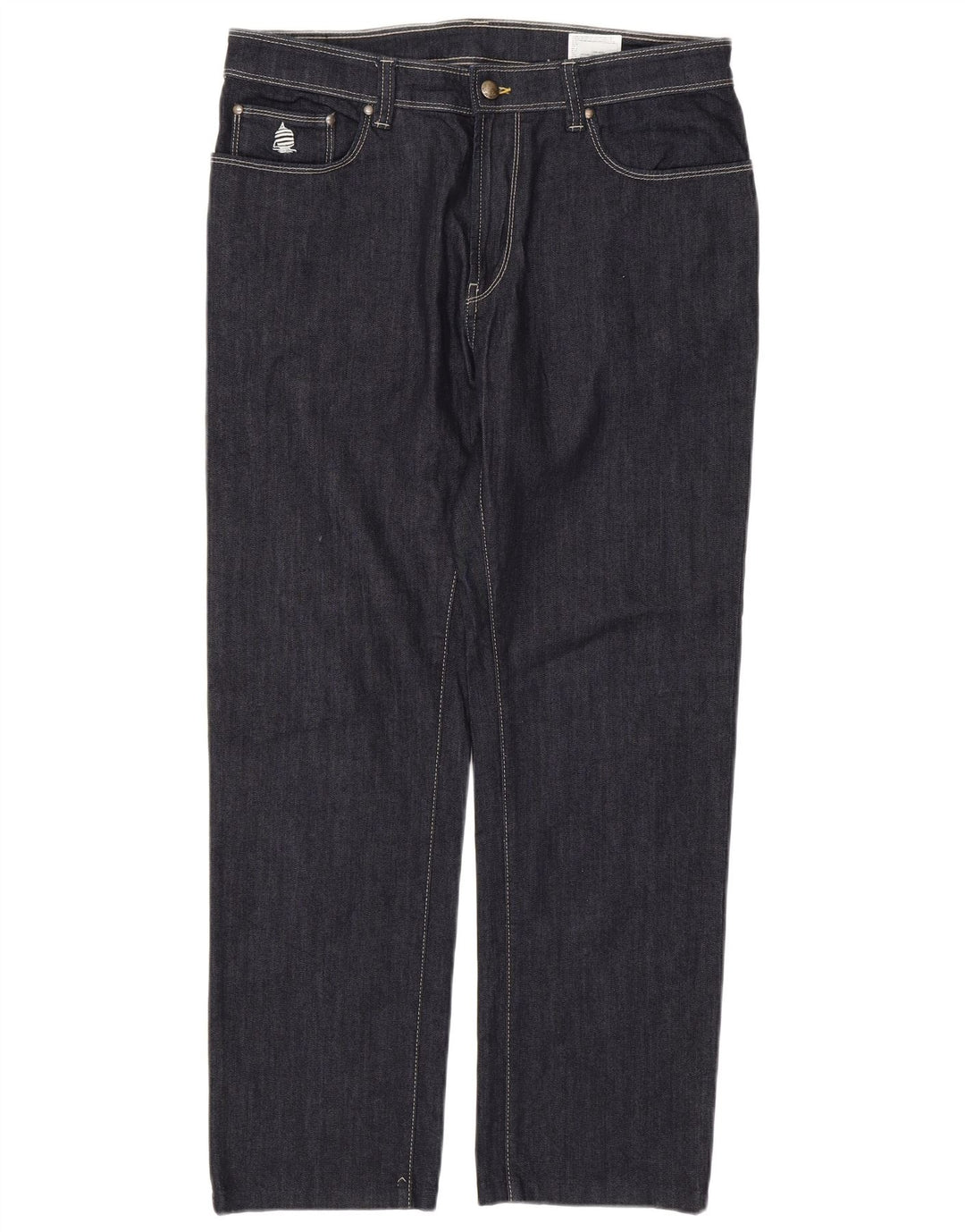 MARINA YACHTING Calça jeans reta masculina W36 L29 algodão azul marinho