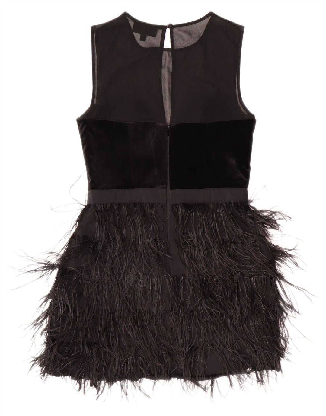 Vestido feminino sem mangas Charleston do armazém Reino Unido 10 poliéster preto pequeno