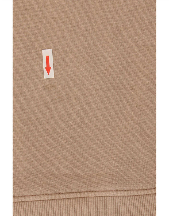 Zara moletom feminino oversized jumper UK 14 algodão bege médio