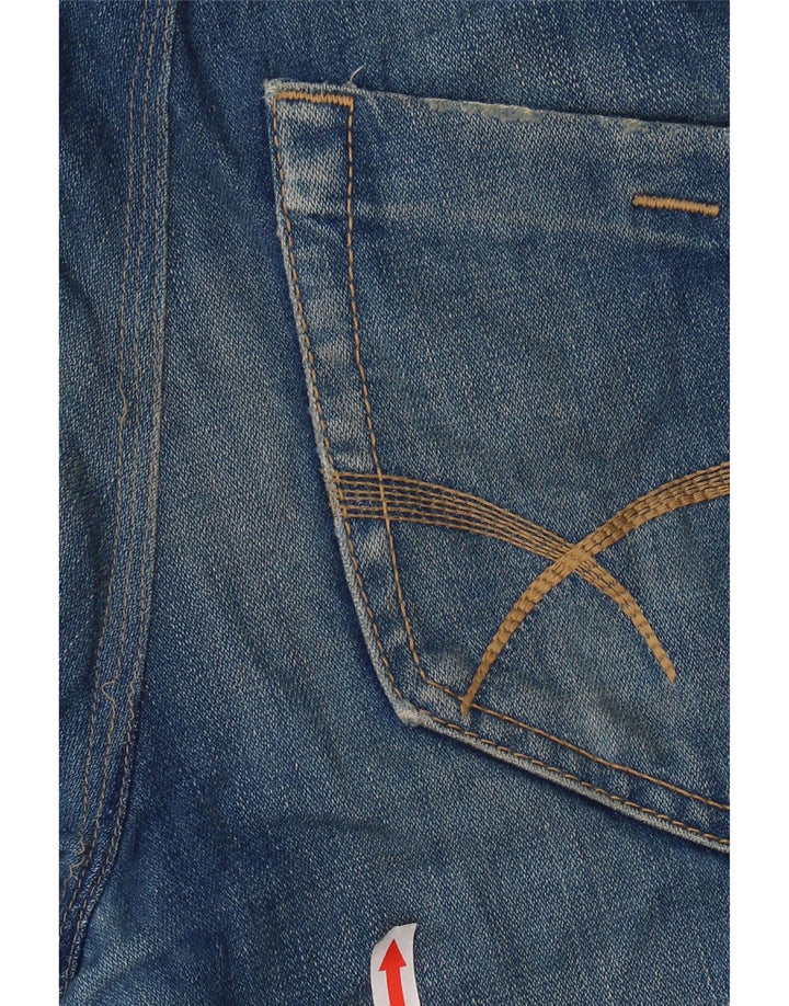 GAS Jeans Slim Feminino W32 L29 Azul Algodão