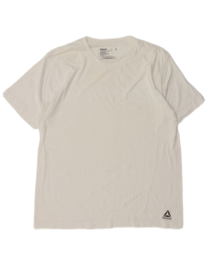 Camiseta masculina REEBOK grande algodão branco