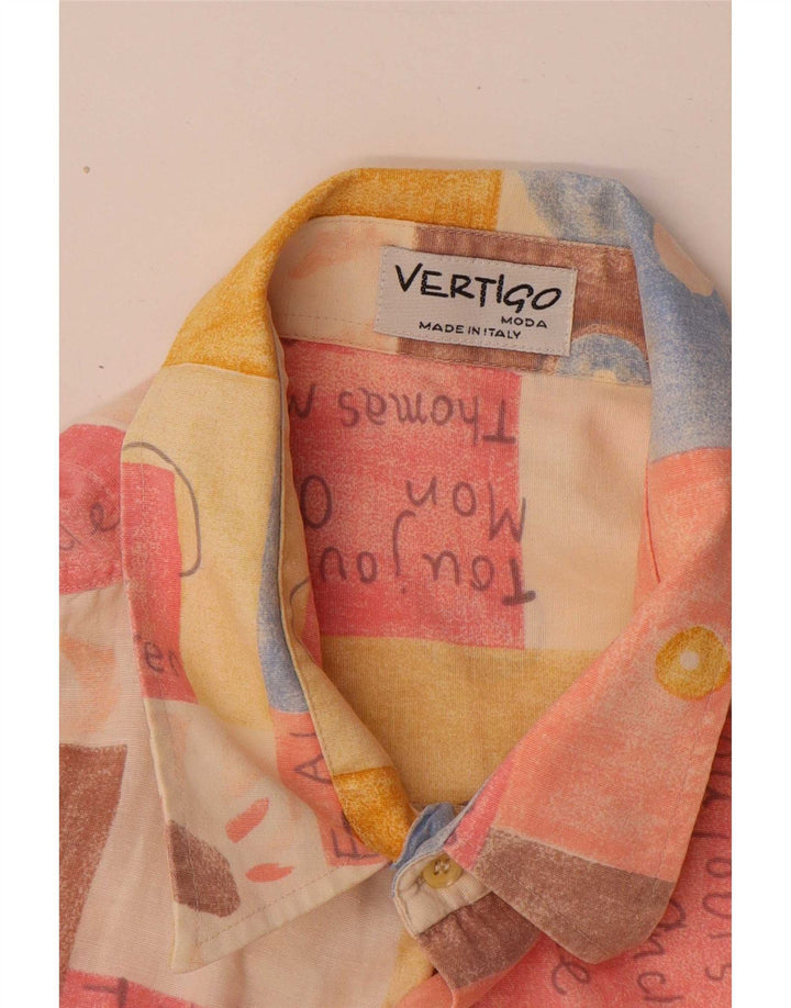 Camisa masculina de manga curta Vertigo 2XL patchwork multicolorido