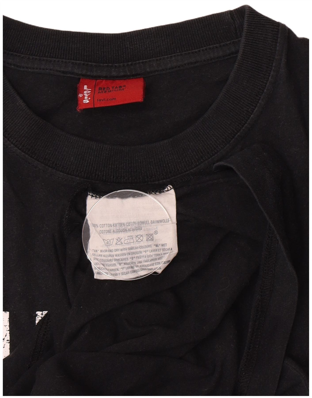 Camiseta gráfica masculina Levi's Top médio algodão preto