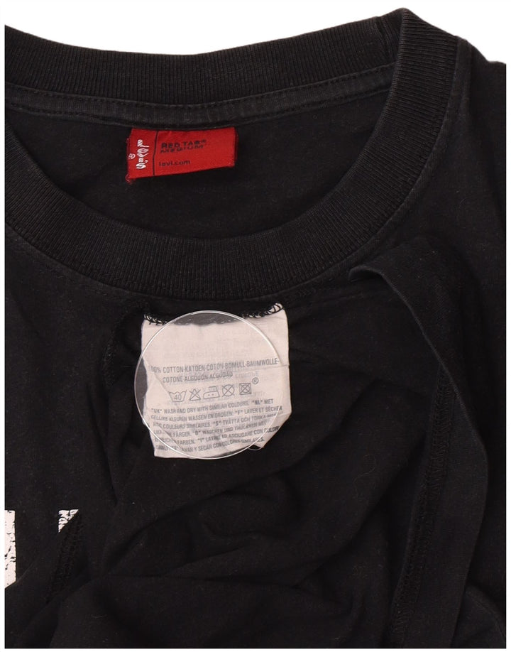 Camiseta gráfica masculina Levi's Top médio algodão preto