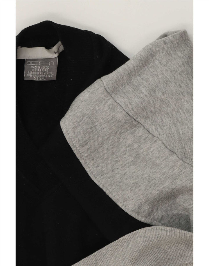 Nike feminino gráfico moletom jumper UK 14 médio preto colorblock