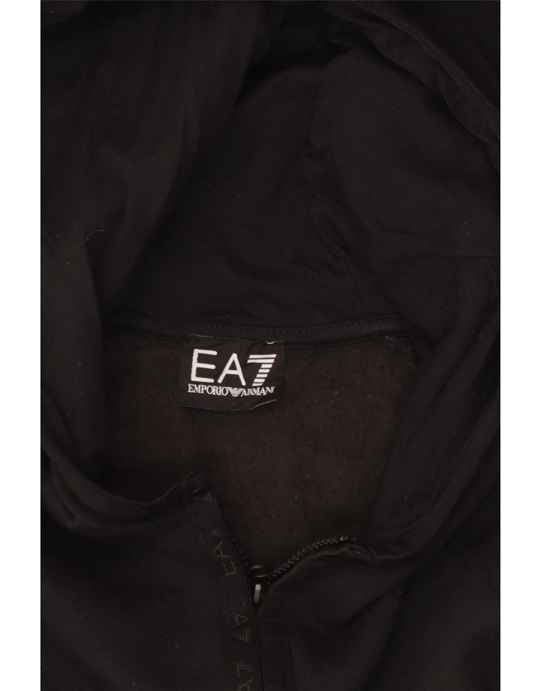 Suéter com capuz gráfico masculino Emporio Armani médio preto