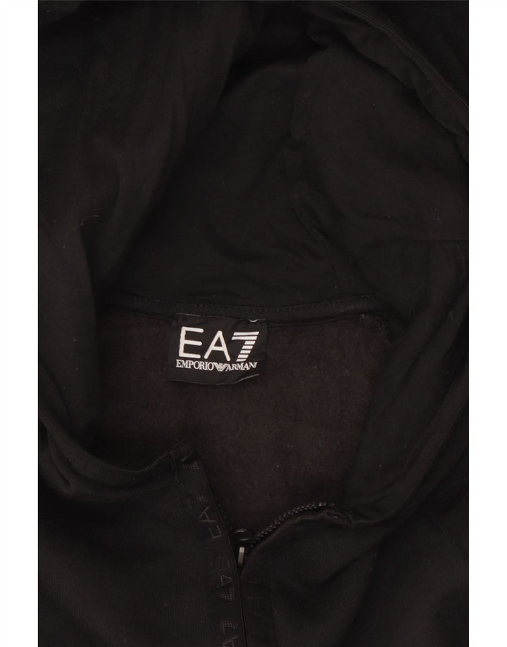 Suéter com capuz gráfico masculino Emporio Armani médio preto