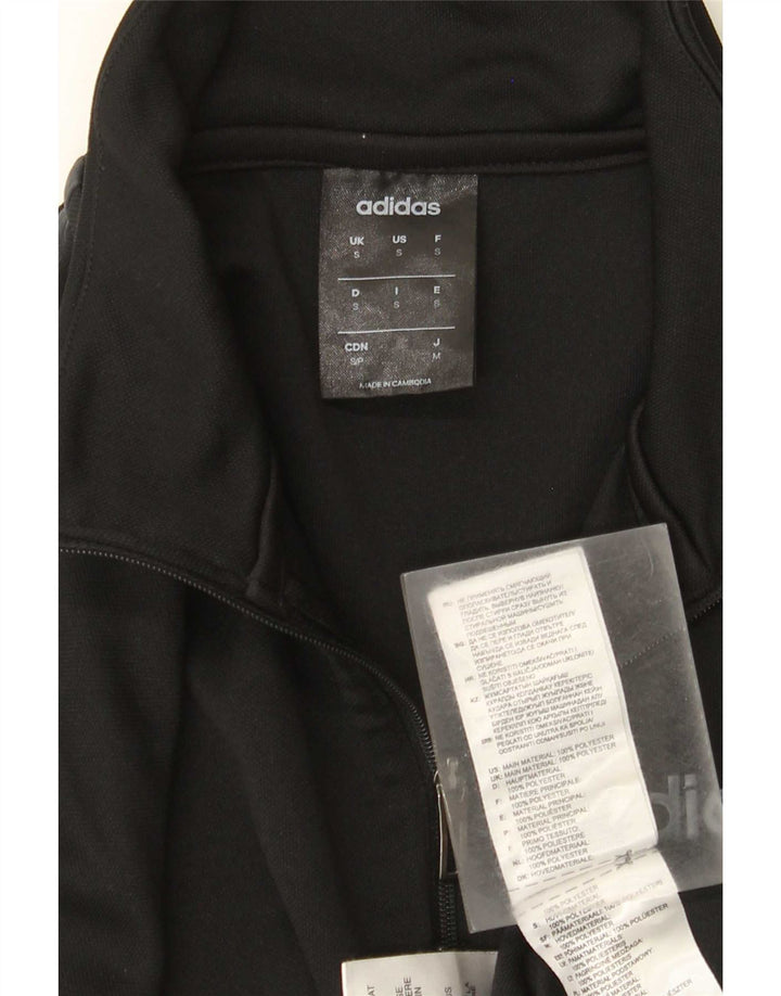 Adidas Mens Climalite Zip Neck Pullover Treino Top Pequeno Poliéster Preto