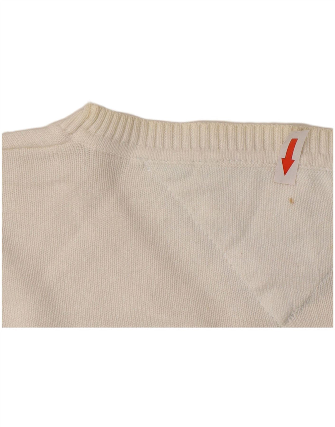 Suéter masculino Tommy Hilfiger com gola redonda, algodão branco médio