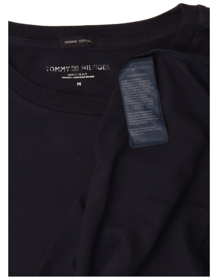 Camiseta masculina Tommy Hilfiger Top médio algodão azul marinho