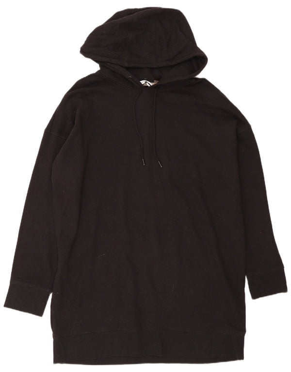 DKNY Womens Oversized Hoodie Dress UK 18 XL Black Cotton