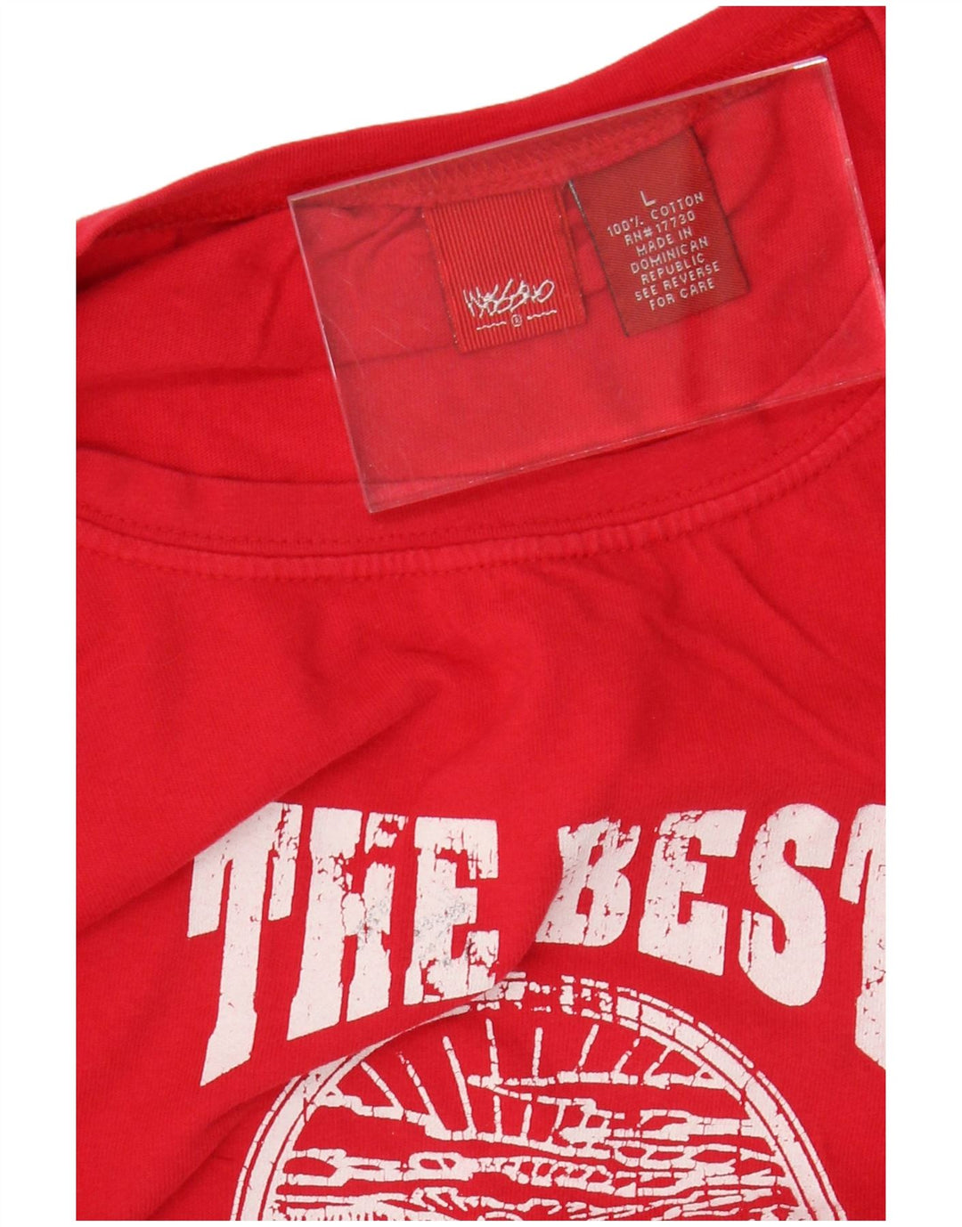 MOSSIMO Top gráfico feminino de manga comprida Reino Unido 16 grande algodão vermelho