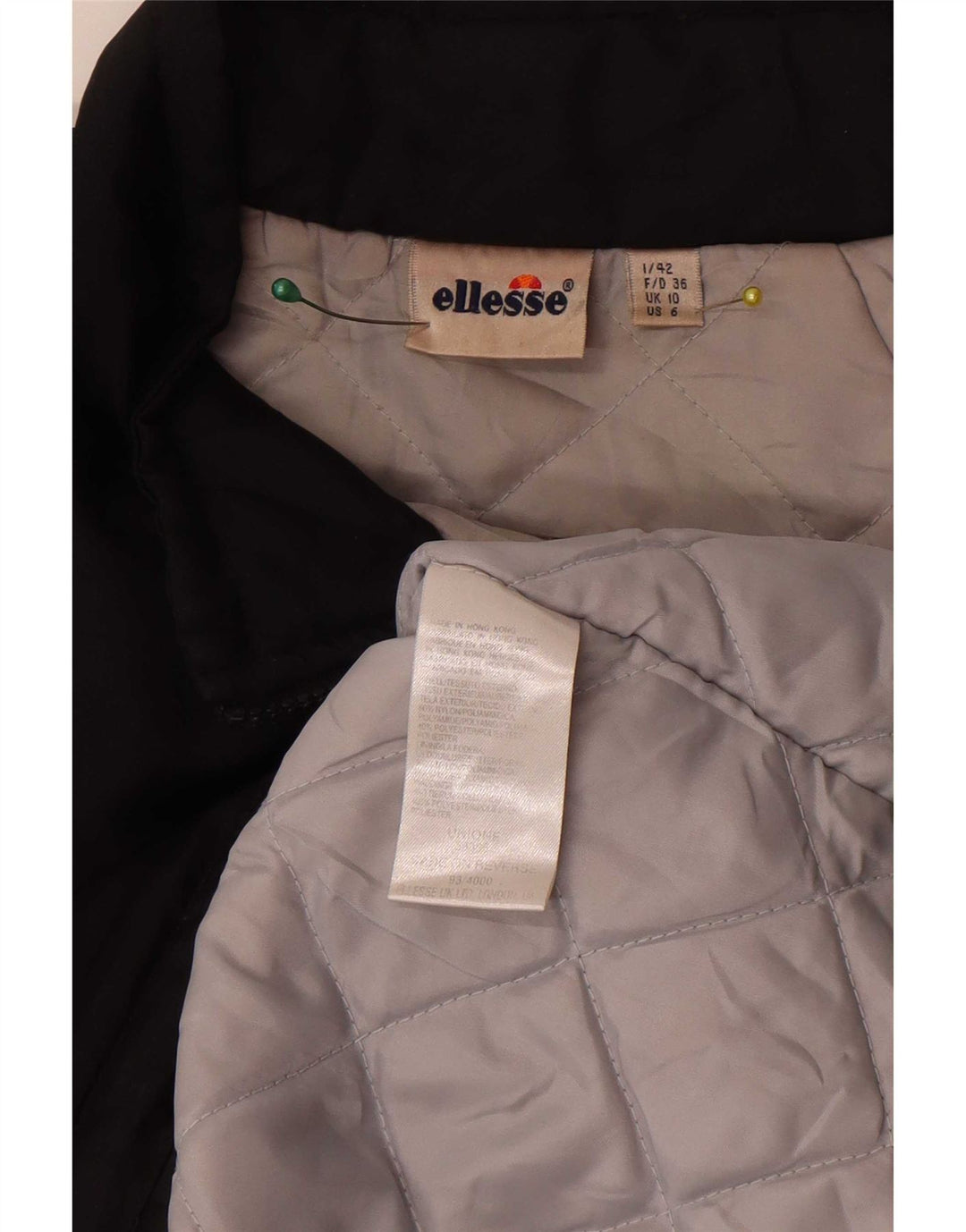 Ellesse Womens Oversized Anorak Jacket UK 10 Pequeno Poliéster Preto