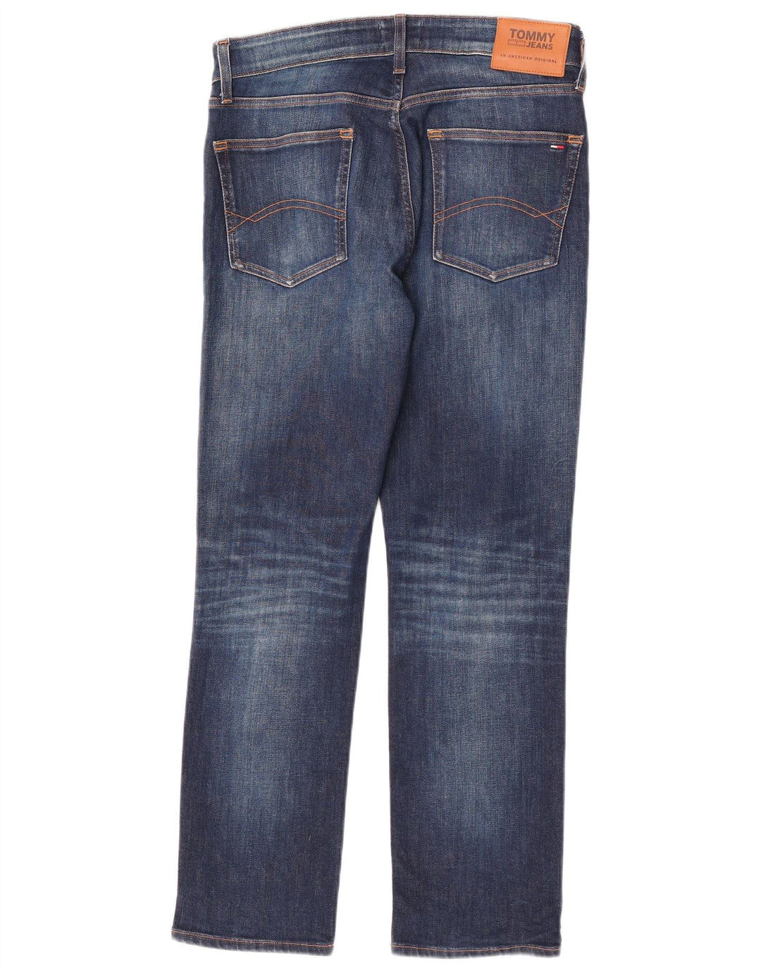 Jeans retos masculinos Tommy Hilfiger W32 L30 algodão azul