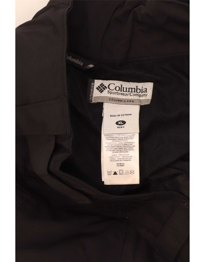 Columbia Mens Omni-Tech Cargo Ski Calças XL Preto Nylon