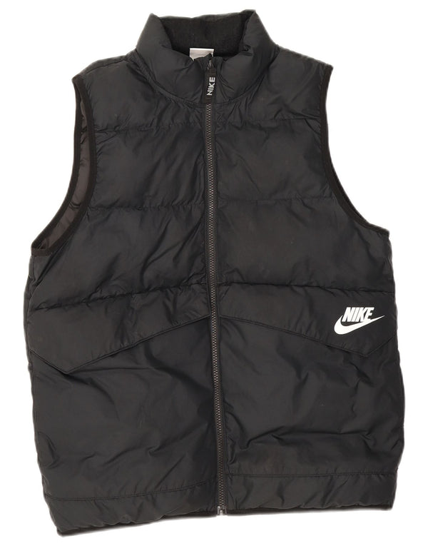 Colete acolchoado Nike Boys 13-14 anos XL preto poliéster