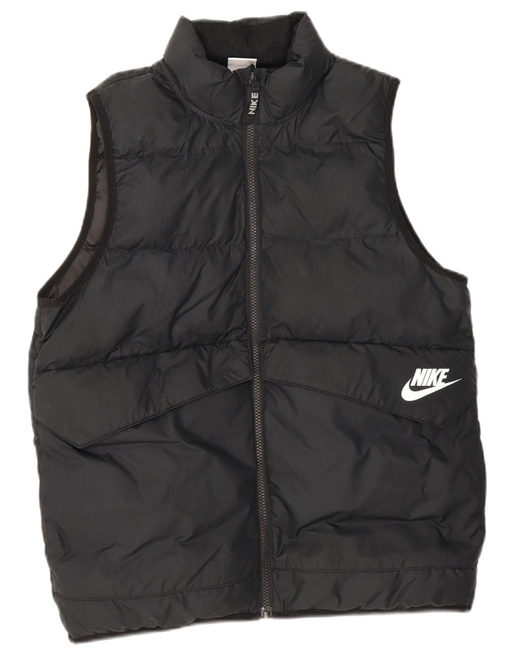 Colete acolchoado Nike Boys 13-14 anos XL preto poliéster