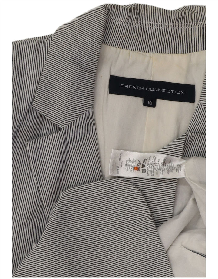 Jaqueta blazer feminina FRENCH CONNECTION Reino Unido 10 listras azuis pequenas