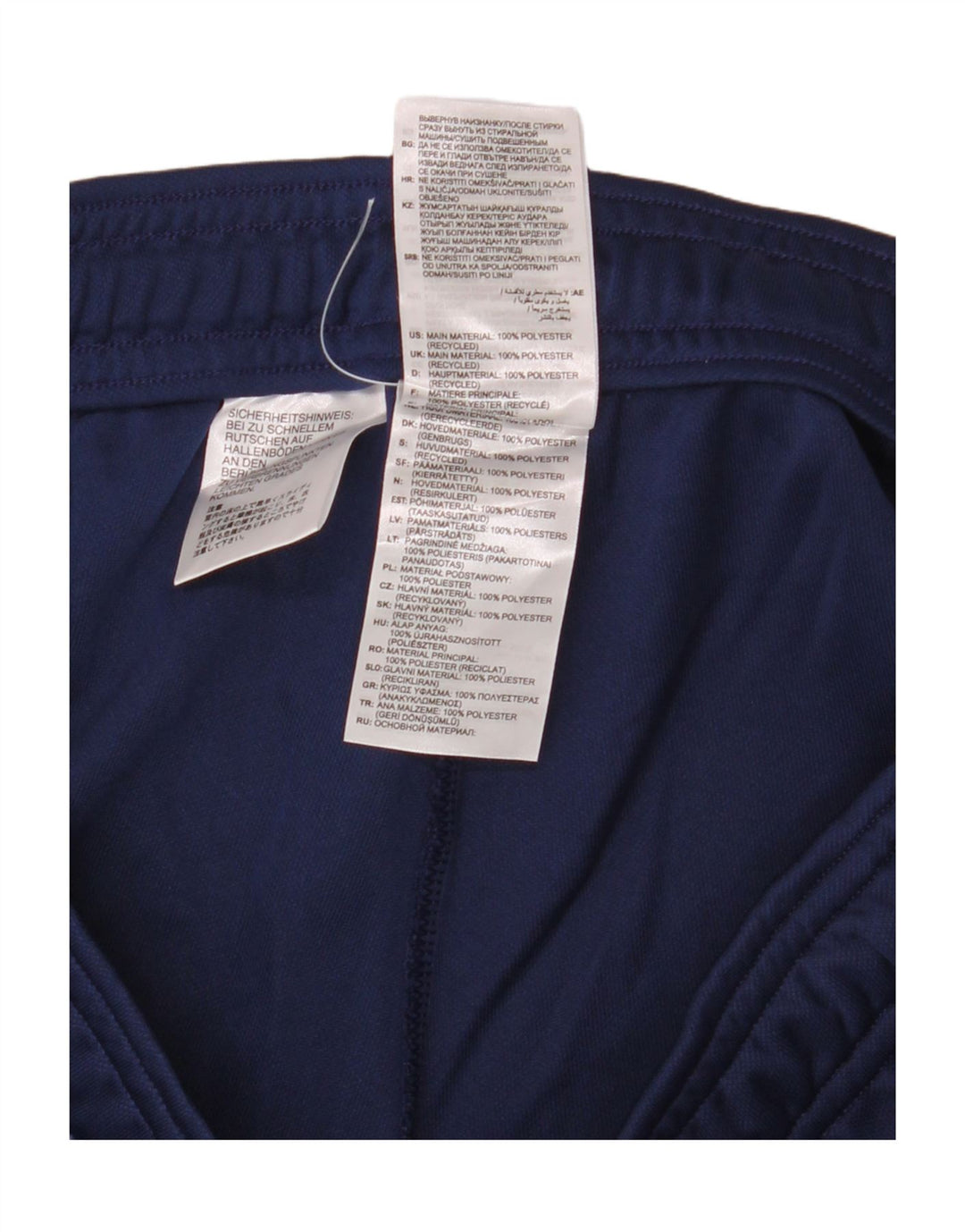 Calça de treino masculina Adidas médio azul marinho poliéster