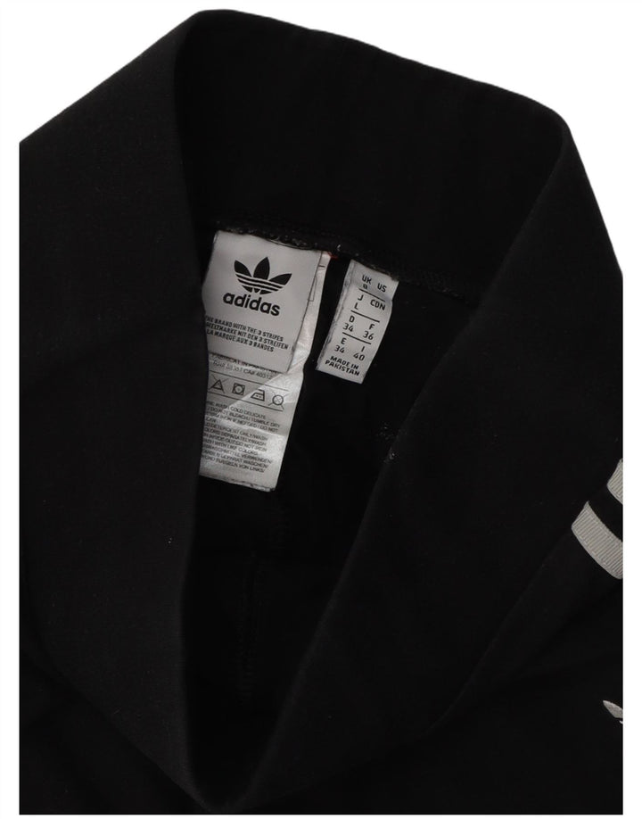 Leggings Adidas Femininas UK 8 Pequenas Algodão Preto
