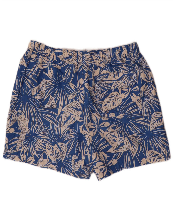 Shorts de natação masculino Marks & Spencer médio azul floral poliéster