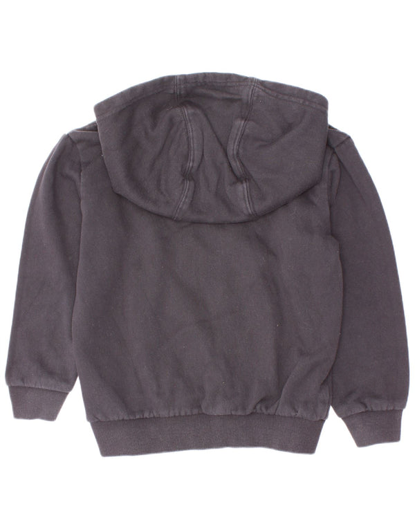 Suéter com capuz gráfico Adidas Boys 6-7 anos algodão preto