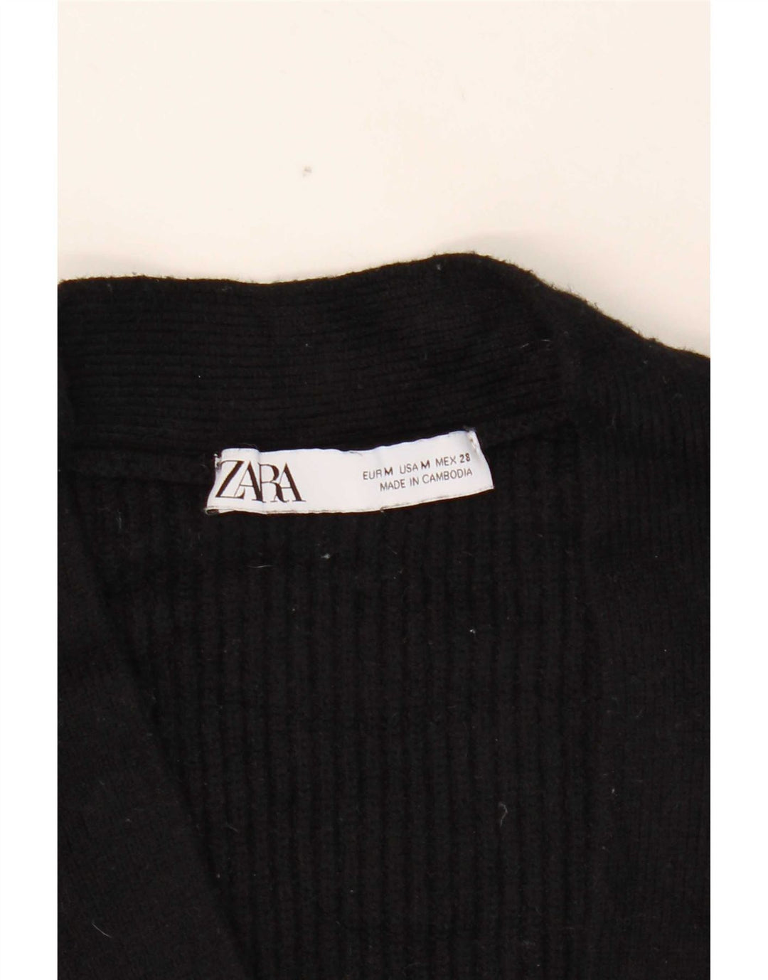 Zara Suéter Cardigan Oversized Feminino Reino Unido 14 Médio Preto