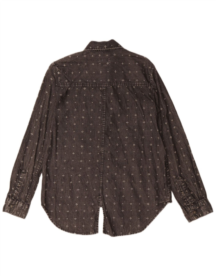Camisa Oversized Feminina Vans UK 10 Pequena Algodão Geométrico Preta