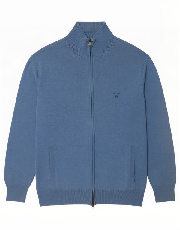 Suéter cardigã masculino Gant XL algodão azul