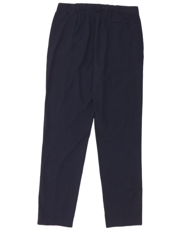 Calça chino feminina de cintura alta Marks & Spencer Reino Unido 14 grande W34 L32 marinho B