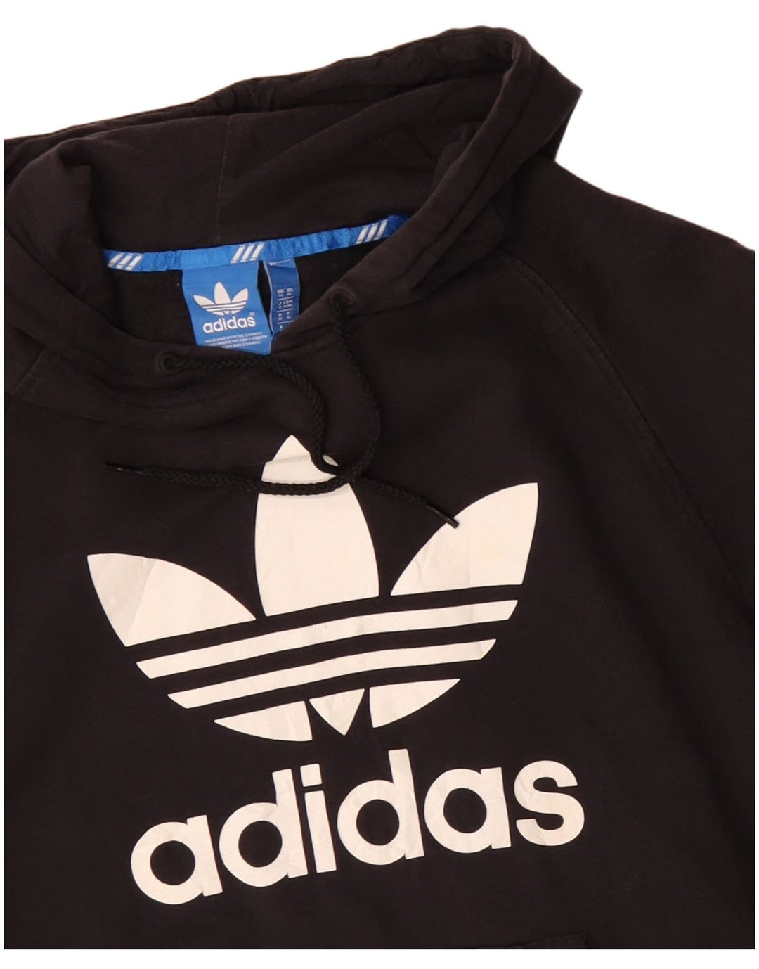 ADIDAS Mens Graphic Hoodie Jumper Médio Algodão Preto