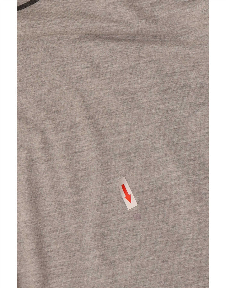 Camiseta masculina gráfica Volcom grande algodão manchado cinza