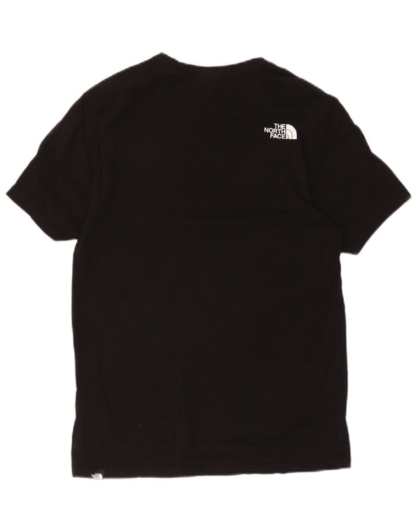 Camiseta gráfica masculina The North Face, top pequeno de algodão preto