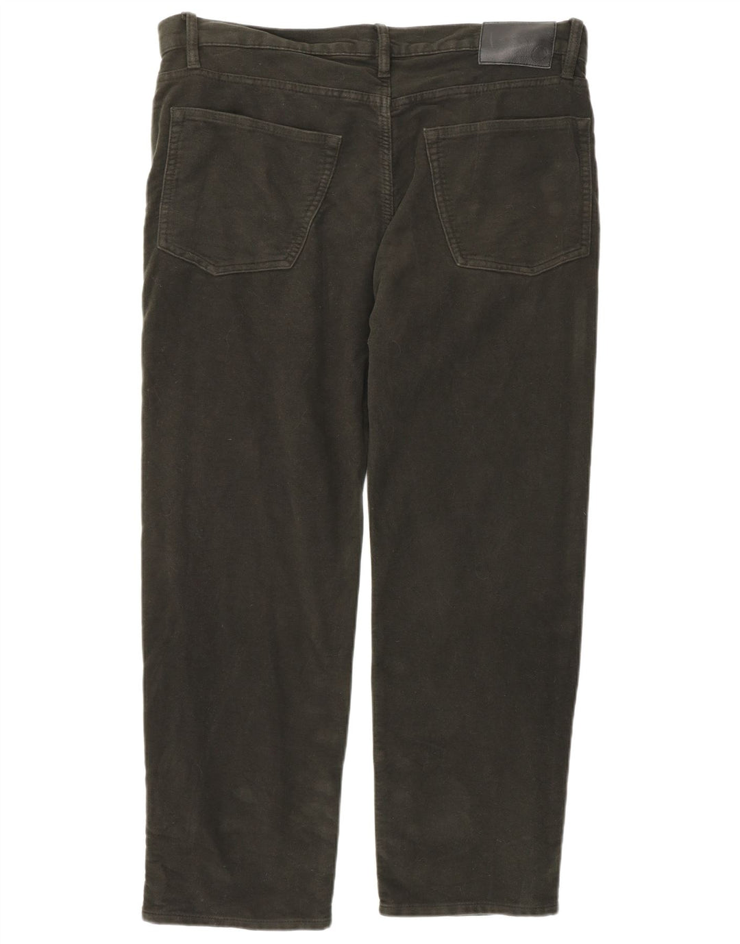 Calça masculina reta casual MARKS & SPENCER W36 L29 algodão verde
